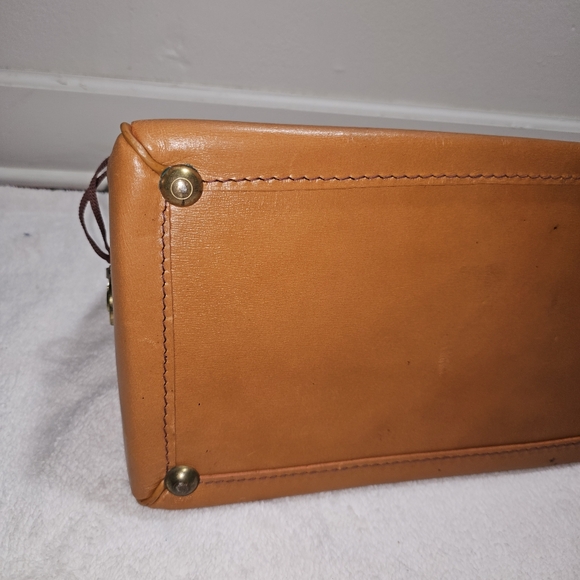 Vintage Grain Cowhide Leather brown Satchel Bag - Picture 8 of 16